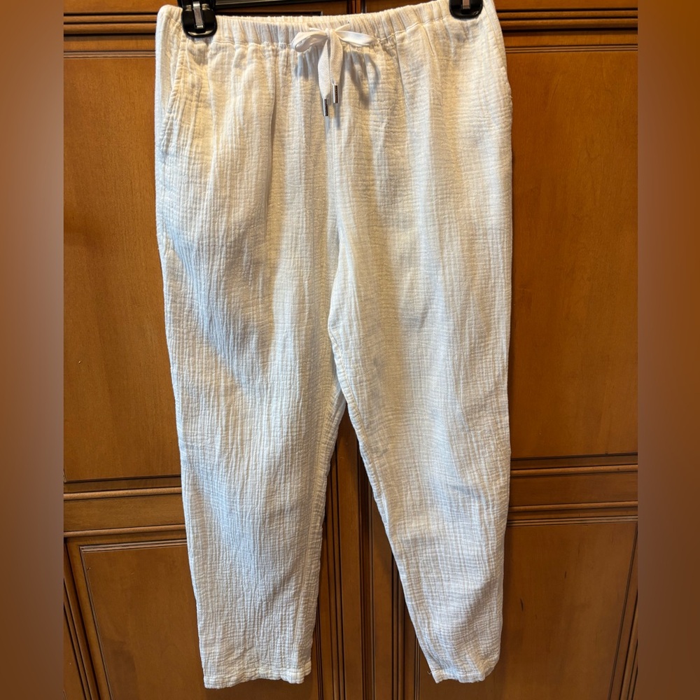 Seafolly Australia Beach Cotton Pants with Drawstring. Size: S